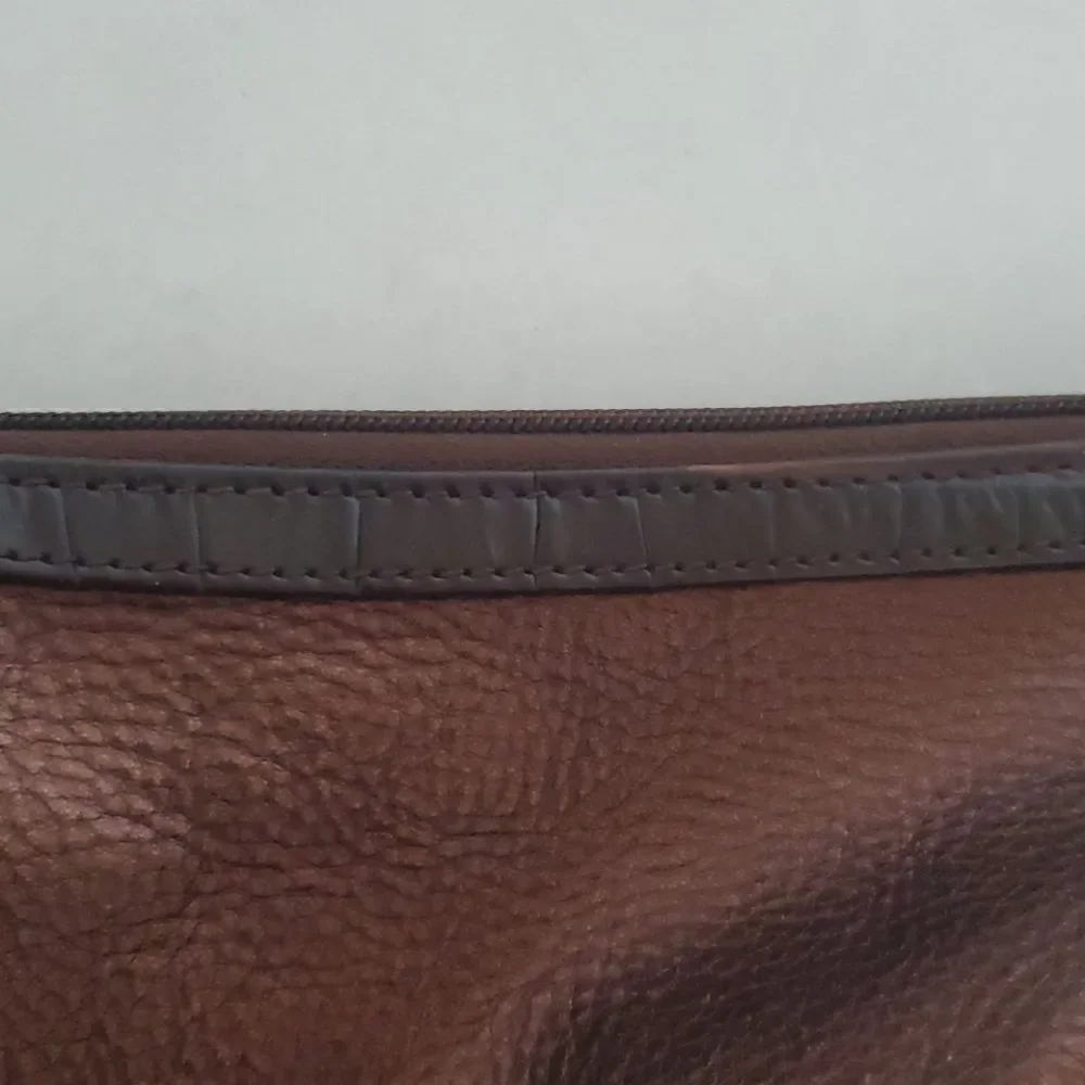 BRIGHTON Metallic Bronze Leather Small Hobo Bag‎